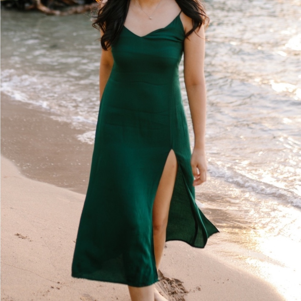 Reformation - Green Chiffon Dress‎ size 2